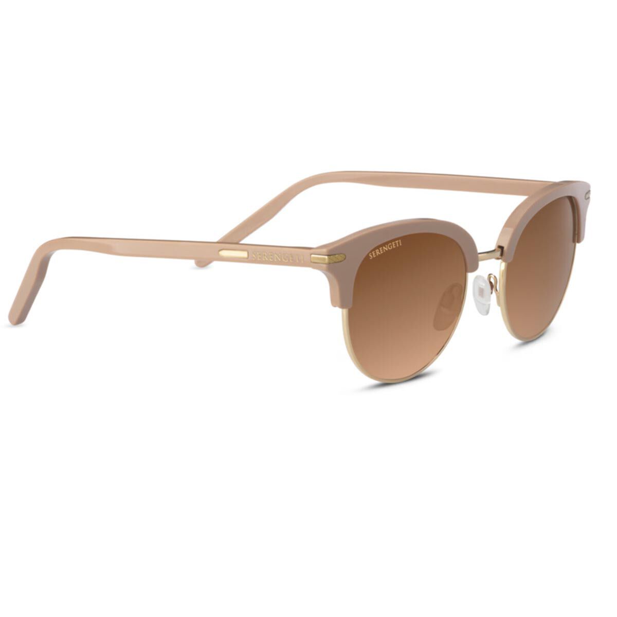 LELA, Shiny Rose Acetate with Shiny Gold Metal-Mineral Polarized Drivers Gradient Cat 2 to 3, hi-res image number null